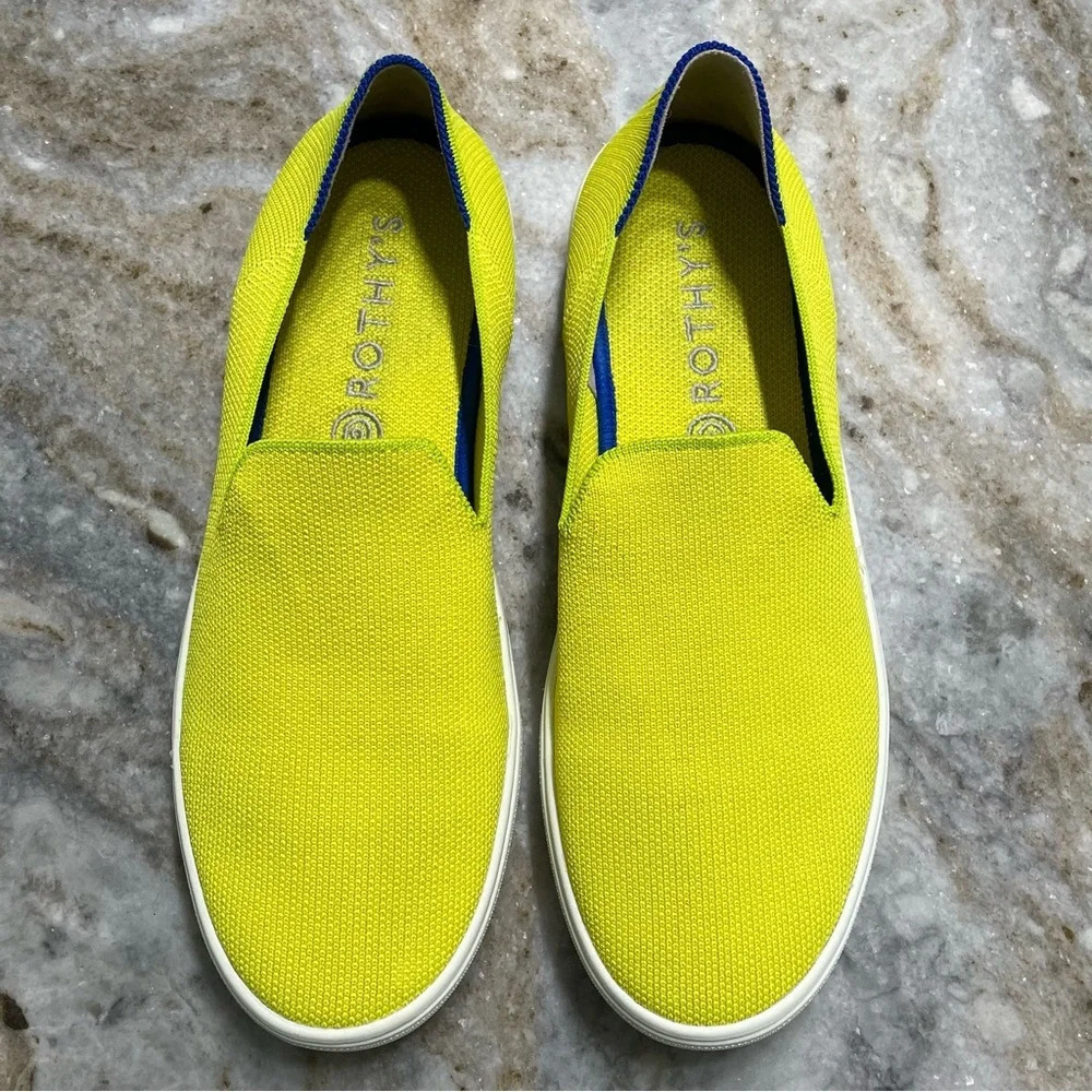 Rothy's Rare Electric Lemon Neon Yellow Slip-On Women’s Size 9 UNICORN RETIRED